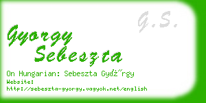 gyorgy sebeszta business card